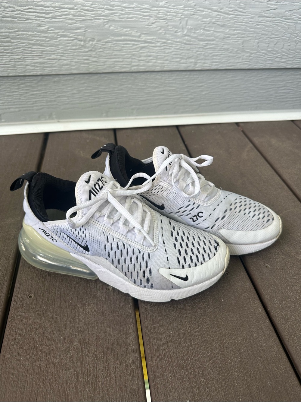 Nike Air Max 270 Women's White Black Athletic Sneakers